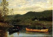 Albert Bierstadt Men in Two Canoes Germany oil painting artist